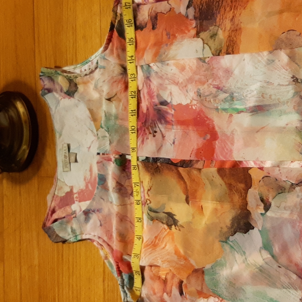 Roz & Ali Tropical Print Top Size M - Picture 3 of 13
